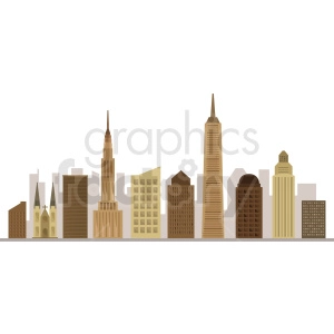 new york city flat vector design no label