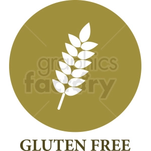 gluten free symbol on brown background