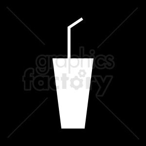 cup with straw design on black background