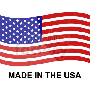 made in the usa icon with flag
