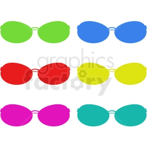 colorful sunglasses vector clipart design