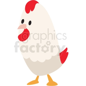 cartoon chicken vector clipart
