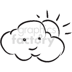 black and white tattoo partly sunny vector clipart