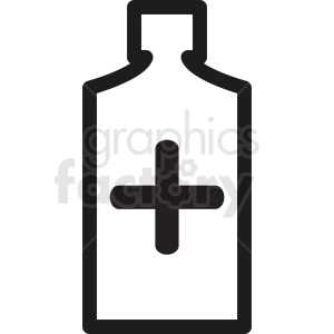 cough syrup bottle vector clipart