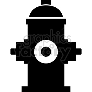 black fire hydrant vector icon graphic clipart