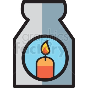 candle light vector icon clipart