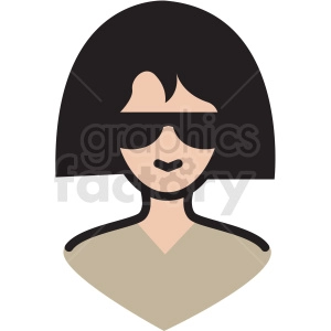 white woman avatar vector clipart