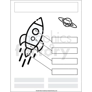 doodle notes printable template space theme