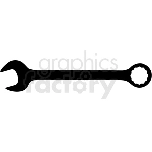 horizontal combination wrench vector icon