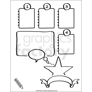 doodle notes printable page for activities