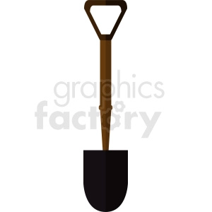 dirt shovel vector clipart