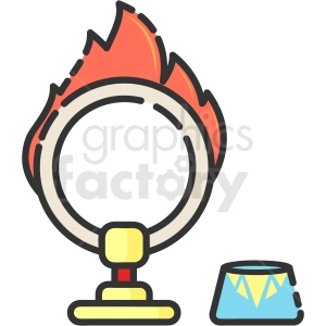 ring of fire circus vector clipart