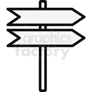 path sign outline vector