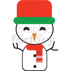 christmas snowman avatar vector icon