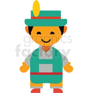 male German character icon vector clipart