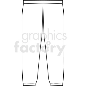 black white jogging pants vector clipart