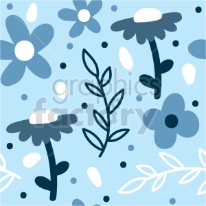 seamless blue flower background graphic