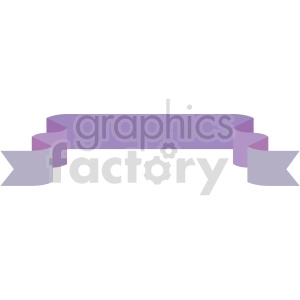 purple ribbon design vector clipart