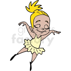 cartoon child ballerina vector