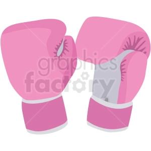 pink boxing gloves vector clipart