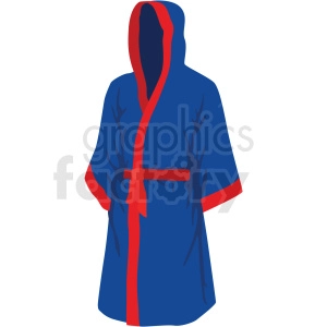 red and blue boxing robe vector clipart