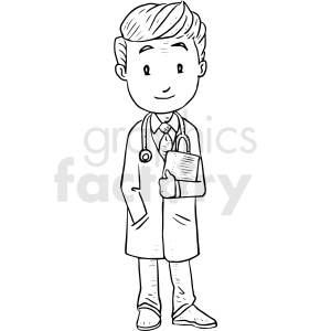 doctor black and white tattoo vector design