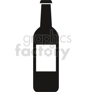 beer bottle silhouette vector