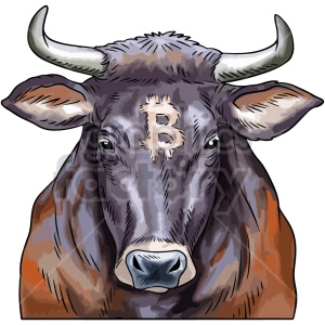 bitcoin bull vector graphic