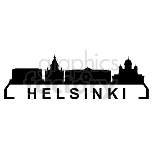 Helsinki city skyline vector clipart