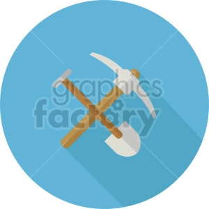pickaxe shovel vector icon graphic clipart 2