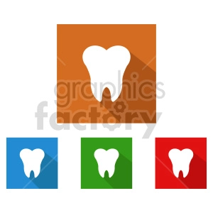 dental teeth icon vector set