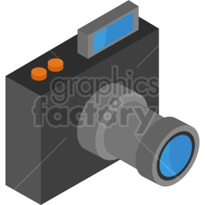 isometric camera vector icon clipart 2