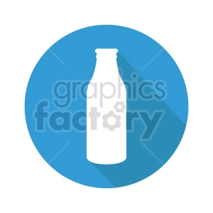 milk bottle on circle background vector clipart