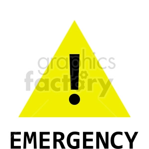 yellow emergency sign vector clipart
