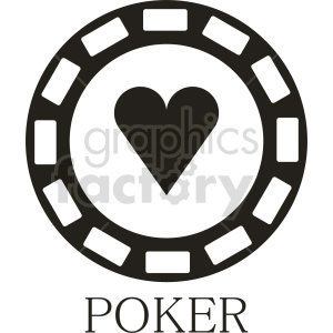 poker chip vector clipart 08