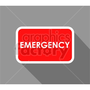 emergency sign vector graphic
