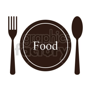 food plate vector clipart