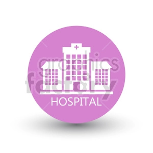 pink hospital vector clipart