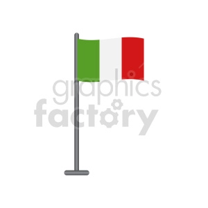small italian flag vector clipart