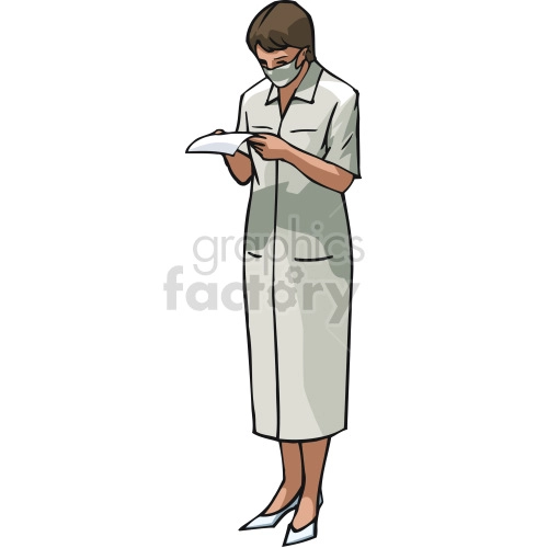 nurse reviewing medical charts