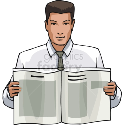 man holding up documents