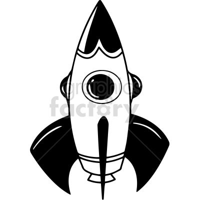 vintage rocket vector clipart