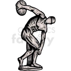A Statue of a Man Throwing a Disc