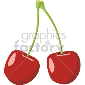 cherries flat icon clip art