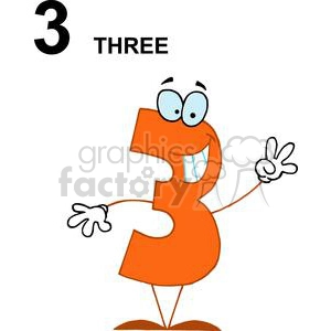 Happy Number 3 Hold up Three fingers