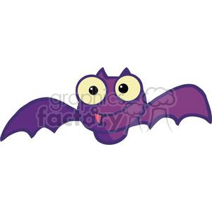Purple Cartoon Bat