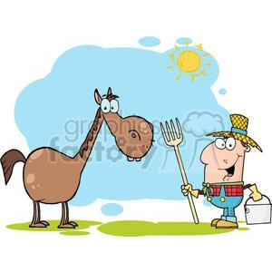 3372-Male-Farmer-With-Horse