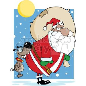 3859-Dog-Biting-A-African-American-Santa-Claus