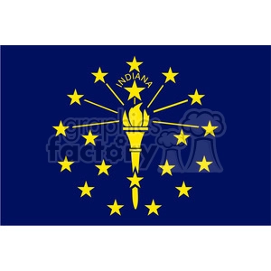 vector state Flag of Indiana