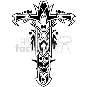 cross clip art tattoo illustrations 039